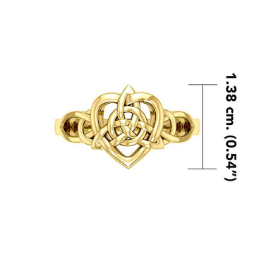 Triquetra in Heart Solid Gold Ring GRI2389 - Jewelry
